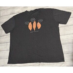 Sweet Potatoes Graphic T Shirt Size 2XL Funny Food No Tag See Dimensions